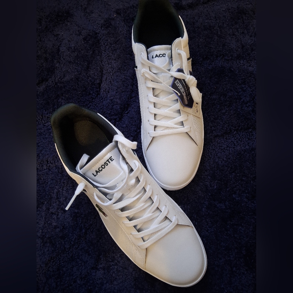 Lacoste Men's White and DK Sneakers